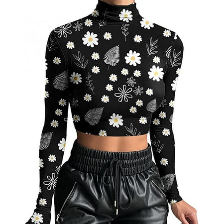 

YFPWM Summer Tops for Women 2022 Casual Racerback Tank Tops Work Tops Bustier Tops Maternity Tops Print Long Sleeve Short Turtleeck Tops