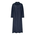 thumbnail image 2 of SuDongPo Trendy Flowy Denim Dress For Womens Maxi A Line Swing Long Sleeved V Neck Collared Button Down Plus Size Loose Fit Casual Dress Fall Ladies Cute Formal Dresses, 2 of 6