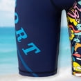 thumbnail image 7 of Staki Boys Swimming Trunks Boys Swim Trunks with Compression Liner Toddler Stretch Swim Shorts 9-17Y(Navy,13-14 Years), 7 of 7