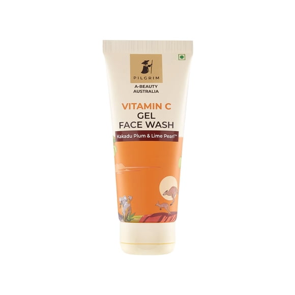 Pilgrim Vitamin C Gel Face Wash | Gentle Cleanser With Kakadu Plum & Lime Pearl | Exfoliates Unclogs Pores & Removes Impurities | Controls Oil & Reduces Blemishes | 3.38 Fl Oz (100Ml)