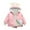 Pink, variant on Toddler Windbreaker Jacket Boys Girls Cute Cartoon Animal Design Zip Up Hooded Coat Waterproof Lightwieght Outwear (120 4 Years, Army Green)