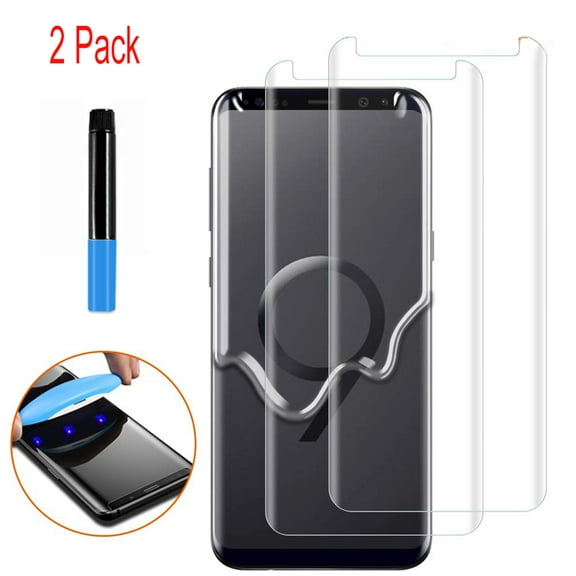 2 Pack Tempered Glass Screen Protector For Galaxy S8, Touch Responsive, Include Liquid Installation Tools [Case Friendly][Full Screen Coverage][HD Clear]