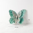 thumbnail image 3 of Adornos navideños Flores navideñas Adorno de mariposa con purpurina y pinzas Adornos para árbol de Navidad Azul, 3 of 7