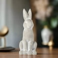 thumbnail image 3 of Urban Trends Cement Sitting 8.75" Bunny Figurine, Washed Concrete Finish Décor Statue – Gray, 3 of 6
