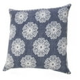thumbnail image 6 of LR Home Ox Bay Hand-Woven Blue/White Floral/Botanical All-Natural Cotton Pillow Cover, 6 of 9