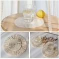 thumbnail image 2 of 2 Pcs-style sous-Verres Macramé Faits à la Main en Coton, Blanc Crème, 2 of 5