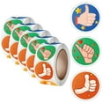 thumbnail image 2 of Stickers 2 Rouleaux d'Autocollants Ronds en Forme de Dessin Animé pour Carte Cadeau Encouragement Durable 500 Feuilles, 2 of 9