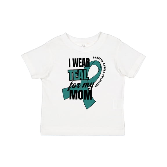 Inktastic I Wear Teal For My Mom Ovarian Cancer Awareness Boys or Girls Toddler T-Shirt
