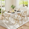 thumbnail image 2 of Gymax Upholstered Dining Chair Set of 4 w/ Curved Backrest Rubber Wood Frame Beige, 2 of 10