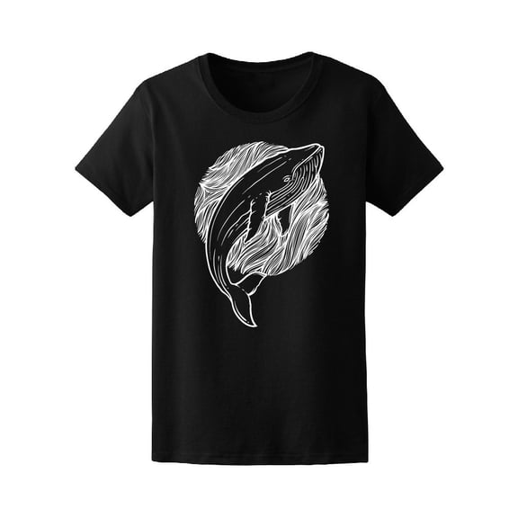Marine Whale Hand Drawn Tee Men's -Image by Shutterstock