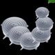 thumbnail image 4 of 6 uds tapas elásticas de silicona cubierta de cuenco de silicona redonda Flexible 6 tamaños diferentes Likrtyny Para estrenar, 4 of 9