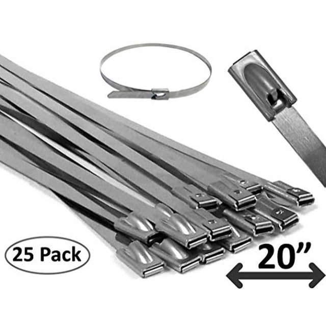 Electriduct Cinchos de Acero Inoxidable de 20" Cinchos de Cierre Metál