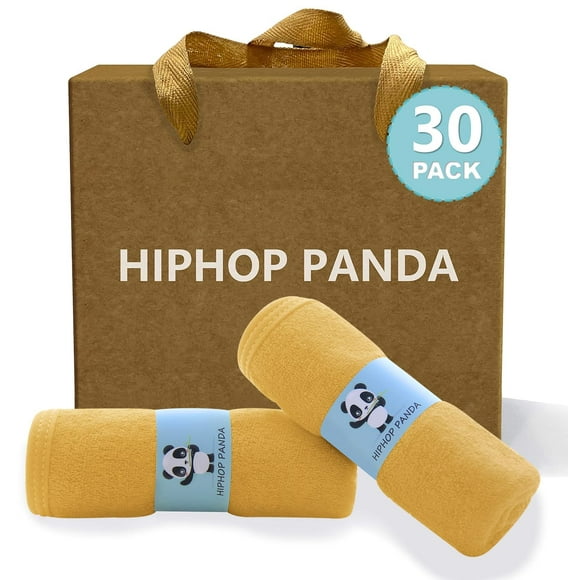 Toallitas para bebé HIPHOP PANDA 25x25 cm Suaves Paquete de 30