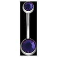 thumbnail image 1 of Navel Shield,Stainless Steel Dual Rhinestone Fashion Navel Button Navel Piercing Unbeatable Value, 1 of 2