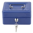 thumbnail image 1 of Lock Case, Cash Box, Money Storage Box Lockable For Home Office Blue, 1 of 8
