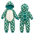 thumbnail image 4 of LIIPEE Baby Casual Cartoon Animal Zip Up Jumpsuit Boys Girls Fall Winter Cozy Cute Long Sleeve Hooded Romper, 4 of 6