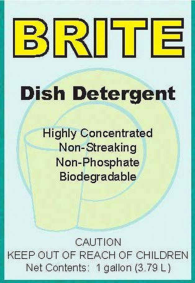 DETCO Brite - Professional Kitchen Manual Pot and Pan Detergent, Hand Wash Dish Soap Liquid Cleaner