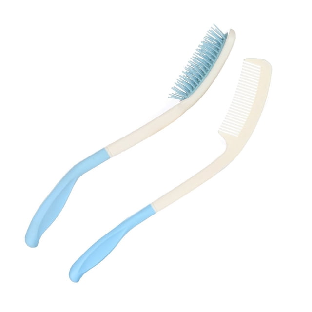 Juego de peine y cepillo para el cabello con mango largo de Makihoma