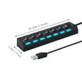 thumbnail image 3 of NARABB Hi-Speed 4 Port USB 2.0 Multi HUB Splitter Expansion Independent Switching With Work Indicator For Desktop PC Laptop Adapter, 3 of 3