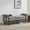 Gray, variant on BRILHAMEZ 61" Long Upholstered End of Bed Bench, Modern Chenille Entryway Shoe Bench with Black Metal Legs for Bedroom and Living Room, Beige