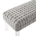 thumbnail image 3 of Modway Prologue Woven Performance Velvet Ottoman in Light Gray, 3 of 7