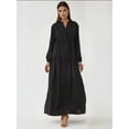 thumbnail image 3 of Textured V-Neck Maxi Dress with Button Detail, 3 of 7