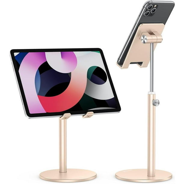 Soporte para teléfono móvil OMOTON ajustable 14,5-23 cm dorado