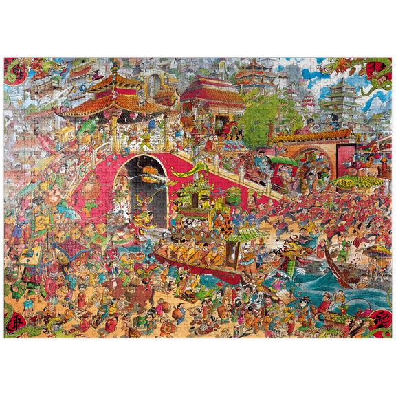 MyPuzzle - China Town - Hugo Prades - Premium 1000 Piece Jigsaw Puzzle for Adults