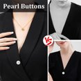 thumbnail image 5 of 20 PCS Pearl Brooch Button,Anti-Exposure Fixed Pearl Brooch,Women Shirt Brooch Button,Pearl Cover Up Button Pin,Sweater Shawl Pearl Clip for Shirt Dress Coat Shawl Decoration, 5 of 8