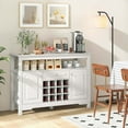 thumbnail image 2 of Costway Buffet Sideboard Wine Liquor Coffee Bar Cabinet with Removable Wine Rack White, 2 of 10