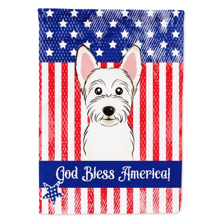 Carolines Treasures BB2156GF Westie Flag Garden Size   Small  multicolor