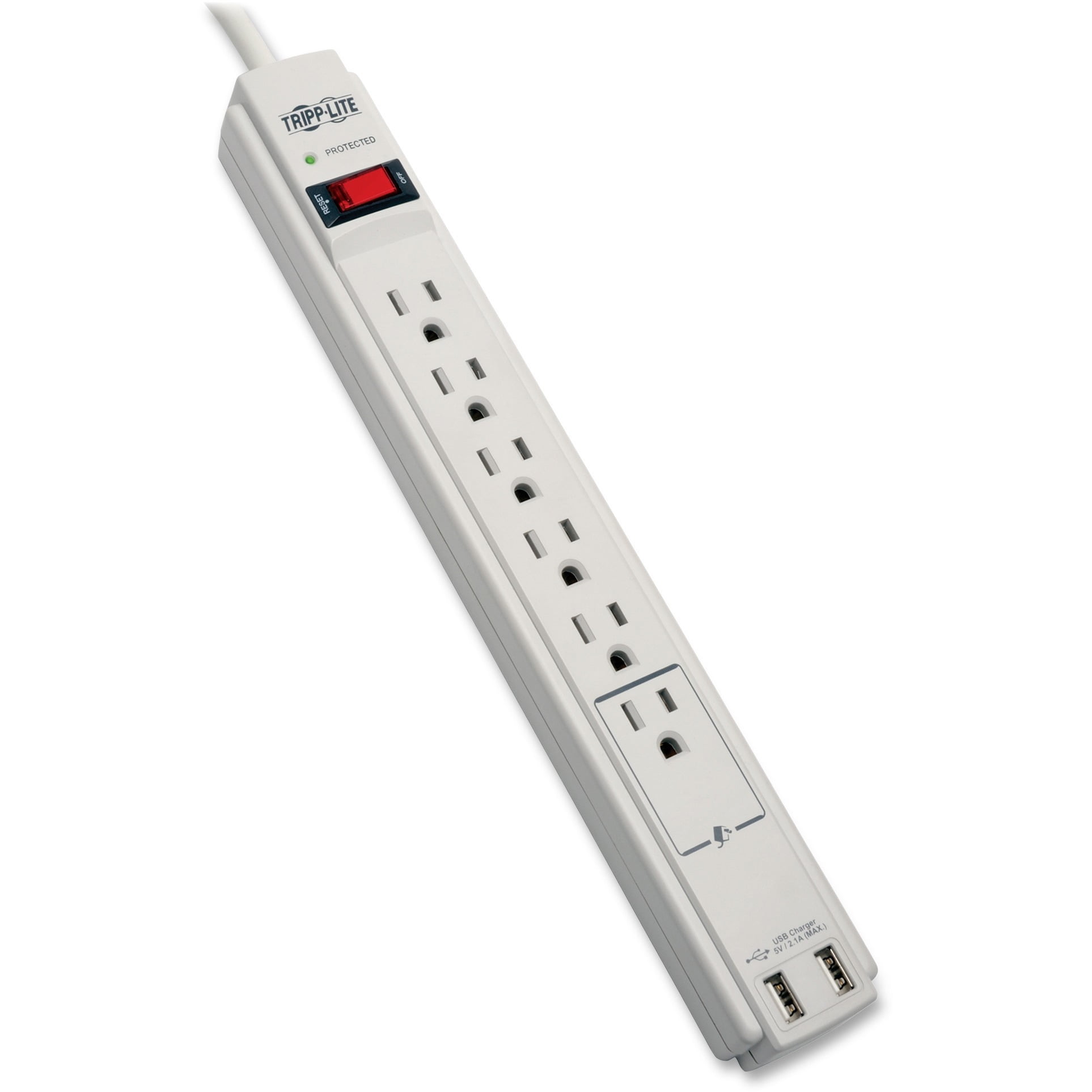 Tripp Lite, TRPTLP606USB, 6outlet 2100J Surge Protector, 1 Each