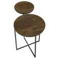 thumbnail image 5 of Yael Round Mango Wood Accent Side Table Natural and Gunmetal, 5 of 7