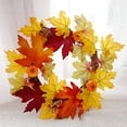 thumbnail image 6 of Coolmade 13 Inch Artificial Autumn Fall Wreath, Harvest Thanksgiving Door Wreath for Front Door with Pumpkins, Maple Leaf and Berry, 6 of 9