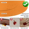 thumbnail image 2 of 4Pcs Leather Placemats , Heat-Resistant Non-Slip Washable Waterproof Coffee Mats,Dual-Sided Teardrop Shaped Mats，for Kitchen Dining Patio Table,Orange, 2 of 7