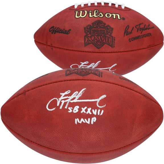 Troy Aikman Dallas Cowboys Autographed Wilson Super Bowl XXVII Pro Football with "SB XXVII MVP" Inscription - Fanatics Authentic Certified