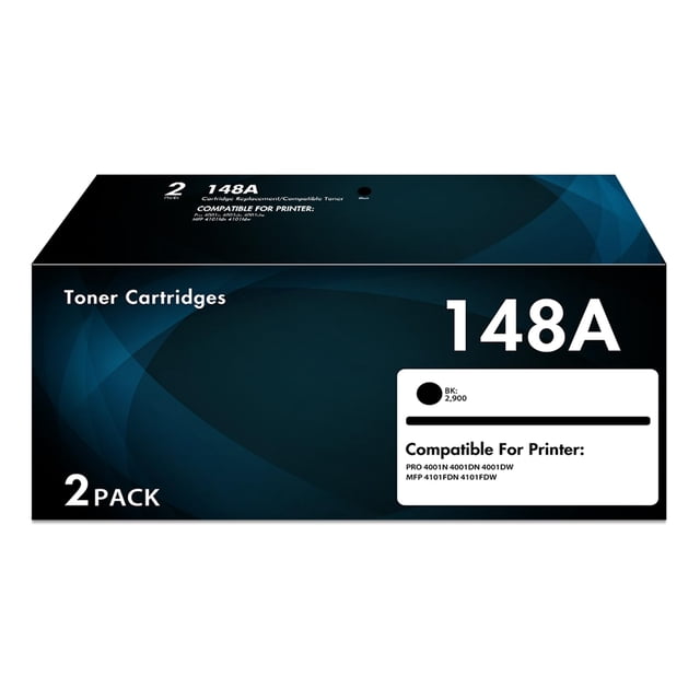 Cartuchos de tóner FIREINK 148A negros, paquete de 2 para impresora profesional