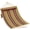 Red-yellow Stripe, variant on Double Quilted Hammock with Spreader Bar, 12FT, Detachable Pillow, 2-Person | -polyester blend, UV-resistant, quick-dry, 450lbs, for patio/backyard/poolside, Red-Yellow Stripe