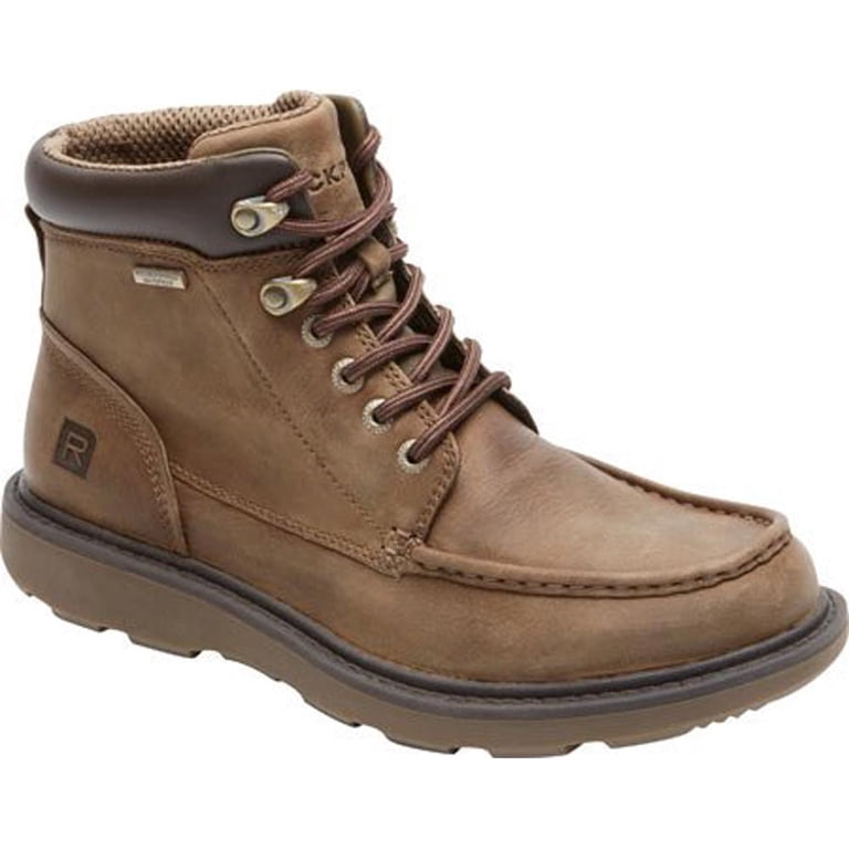 Rockport Works Shoes Size 9 M Brown Leather Moc Toe Slip Resistant Lace Up Mens 13 M Rockport Eureka Brown Leather Lace Up Walking  main image 3