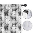 thumbnail image 4 of Blackout Kids Curtains,Gray Highland Cow Hummingbird Pattern Childrens Insulated Curtains Set Of 2,Bedroom Essentials,Toddler Room Decor 42"x54", 4 of 5