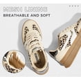 thumbnail image 3 of LUCKY STEP Classic Platform Sneakers Fashion Retro Casual Shoes,Leopard/Beige,Womens, 3 of 7