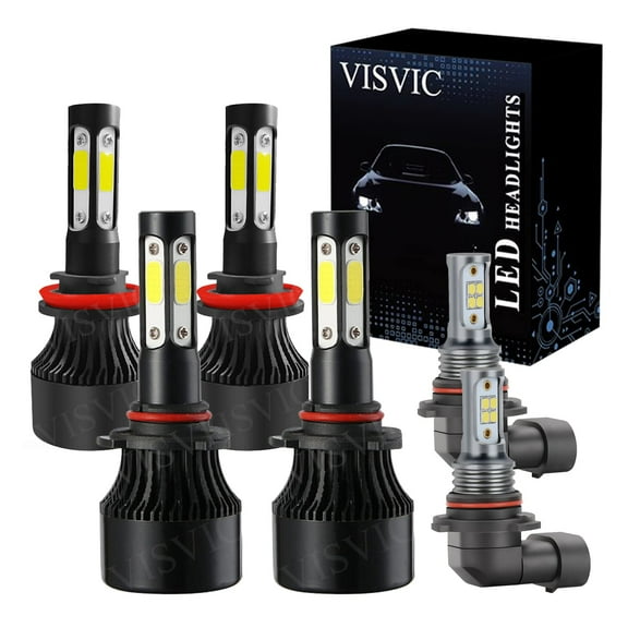 For Ford EXPEDITION (2015-2019) LED Headlight Bulbs o, 9005/HB3 High Beam   H11 Low Beam   9145 Fog Light LED Headlights Conversion Kits, Super Bright 6500K Cool White, Pack of 6, Headlight Bulbs