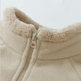 thumbnail image 7 of XXWXYD Girls Sher𝗉a Fle𝖾ce Jacket Lightweight Stand Collar Zipper Coat with Pockets Warm Winter Outerwear for Kids Fall Season, 7 of 7