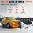 thumbnail image 6 of VEVOR 5KW Diesel Air Heater 10L Tank Diesel Heater 12V Diesel Parking Heater Muffler with LCD Thermostat and Remote Control for RV Bus Trailer Motor-home and Boats, 6 of 9