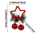 thumbnail image 3 of DefiDgd Christmas Pentagram Bells Tree Hanging Ornaments,Five Pointed Star Ring Christmas Door Hanging Bells with Holly Berries Pinecone Bow,for Holiday Home Party Decorations Gift(Red), 3 of 6