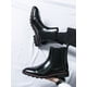 thumbnail image 2 of Men's Chelsea Boots Patent Leather Ankle Boots Fashion Pointed Toe High Top Boots For Streetwear, Business, Parties, Dancing, 2 of 4