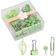 thumbnail image 1 of Cute Thumb Tacks Paper Clip Binder Clips Push Pins Set Assorted Size Metal Clips In Plastic Holder Decorative Desk Accessorries, 1 of 5