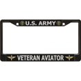 thumbnail image 1 of U.S. Army Veteran Aviator Black License Plate Frame, 1 of 1