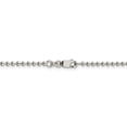 thumbnail image 4 of 925 Sterling Silver 2.35mm Beaded Chain 24 Inch, 4 of 7