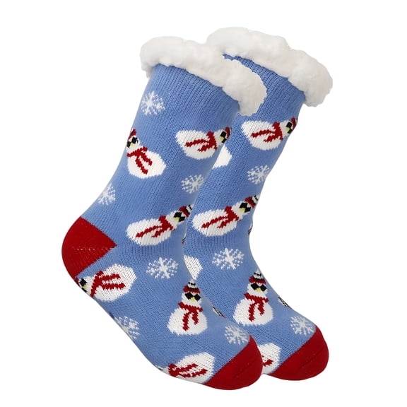 TELOLY Fuzzy Christmas Socks Adult Holiday Socks Colorful Indoors Striped Slipper Socks Knit Thick Warm Xmas Winter Themed Charming Socks Heated Socks Bulk